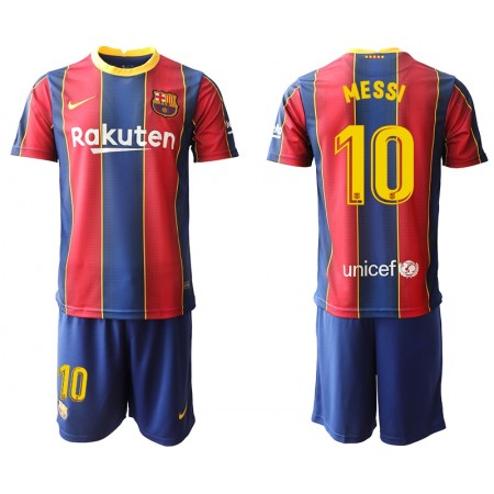 Completo Calcio FC Barcellona Lionel Messi 10 Bambino Divisa Prima 2020/2021